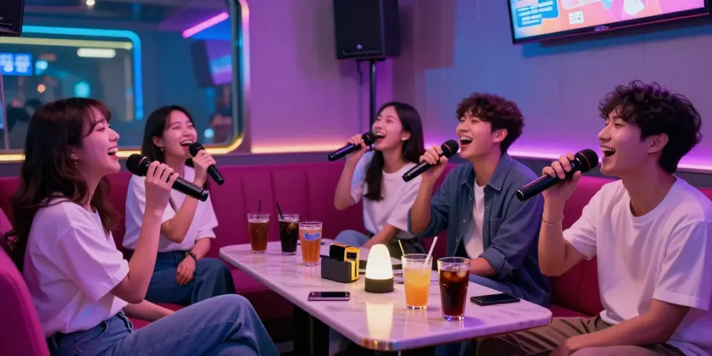 강남달토에서 즐기는 활기찬 나이트라이프와 친구들의 즐거운 노래 시간